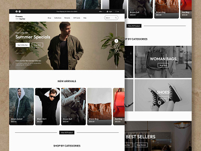 Dreamy Carter Fashion Web - Landing Page Design Concept