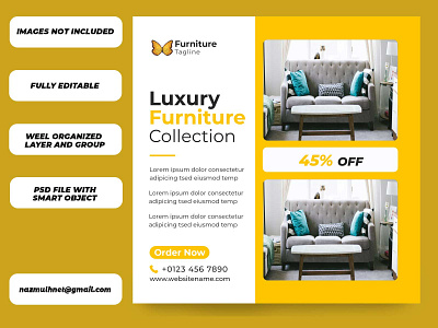 social media banner for furniture graphic design motion graphics social media banner social media banner mockup