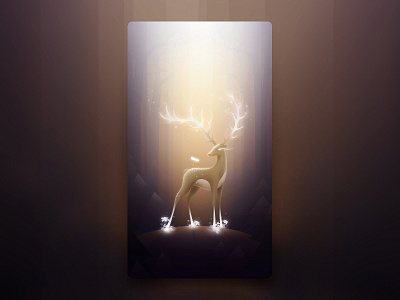 Deer animal illustration ui