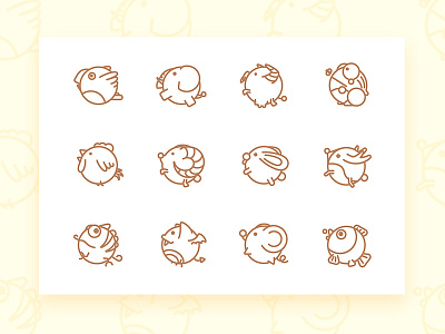 round icons animals icon