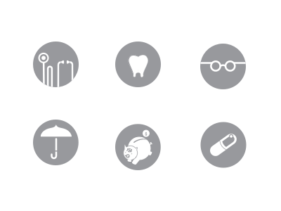 Health Benefits Icon Set