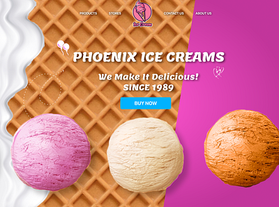 ice cream store web design ice cream ux