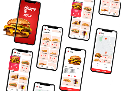 fast food app app design ux
