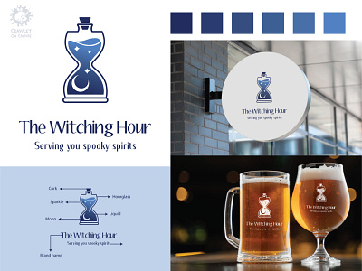 The Witching Hour Branding Project art artpreneurprogram bar logo brand design branding brandingproject design digitalart digitaldrawing logo logoesign pub logo