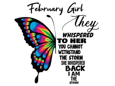 February Girl T shirt Design