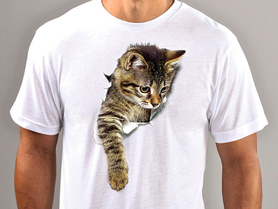 3D CAT T SHIRT DESIGN art graphic design t shirt t shirt art t shirt design tshirt