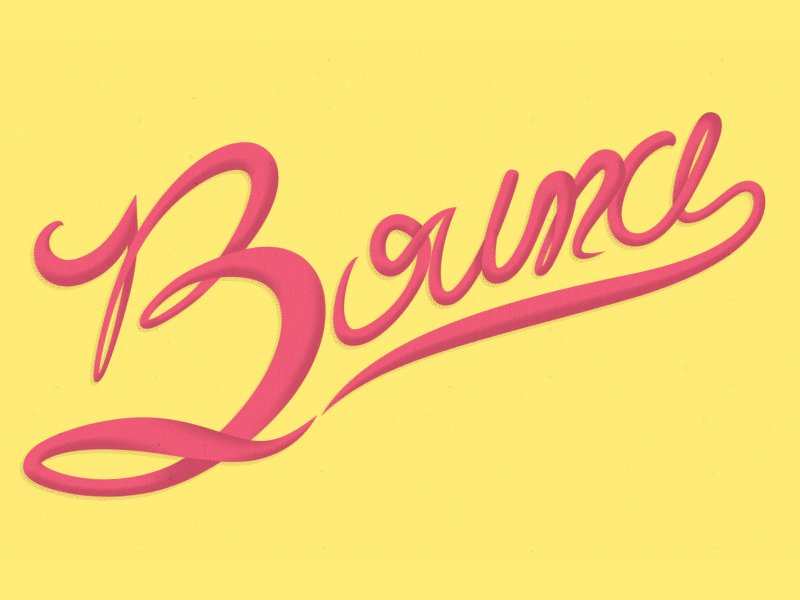 Bounce shadow typo typography wip