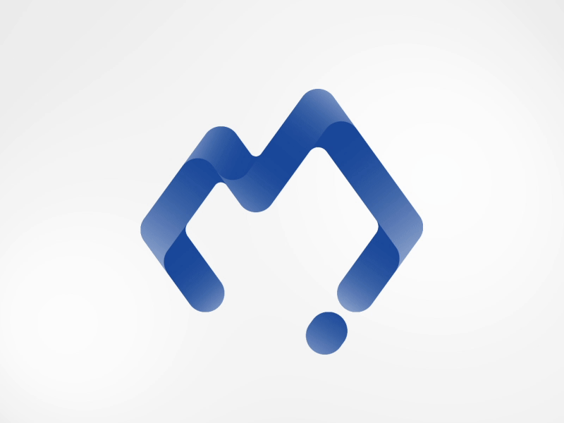 M - Logo animation australia branding design gradient logo motion graphics