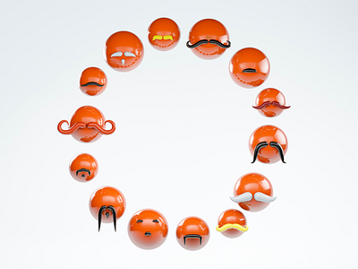 Movember Social Campaign branding cinema 4d logo movember