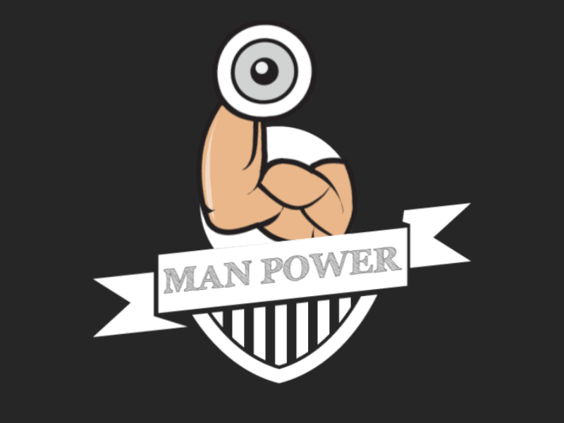 Power biceps man power weight lifting zym