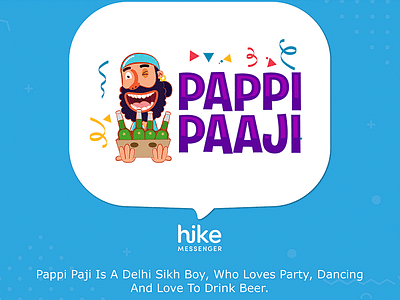 Pappi Paaji beer hike party sticker