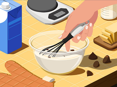 My kitchen 2.5d illustration
