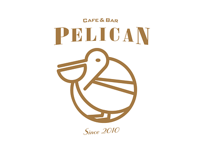 Pelican Logo cafe logo vi