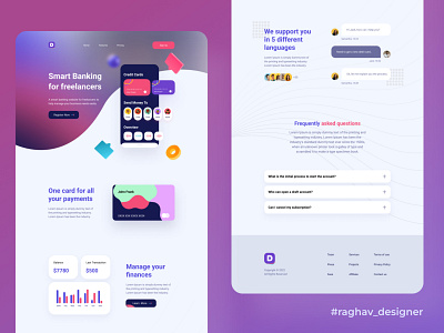 Daily UI #003 - Landing Page 003 100 days challenge aesthetic banking landing page daily ui daily ui 3 day 3 design design challenge landing page landing page design ui web design web page