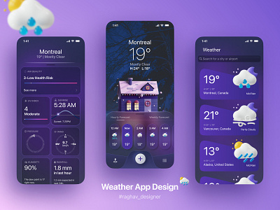 Weather App cloudy forecast forecast app sunny weather weather app weather icon