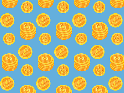 Pattern with coins beautiful coin design dollar flat graphic design illustration pattern vector yellow