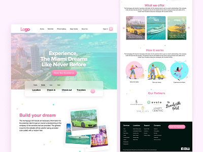 Website Design- Landing page Home page UI app ui branding graphic design home page landing page travelwebsite ui uiux website website ux