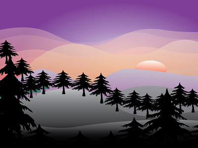 Moonlit Night at the icy hill book cover design children book illustration illustration design illustrator landscape