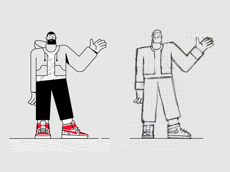 Character design airjordan characterdesign draft illustraion minimal nike outline skech sneakerhead sneakers textures vector