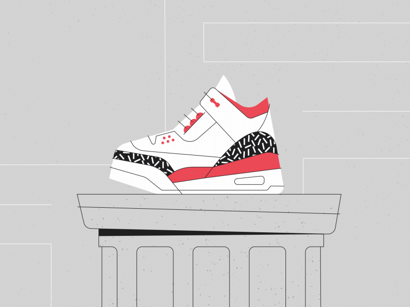 Get them while they're hot 2d character airjordan line illustration motion graphics nike podium sneaker app sneaker illustration sneakerhead sneakers vector