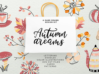 Autumn illustration set