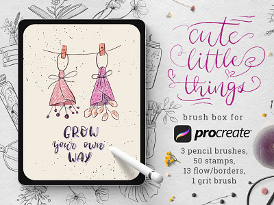 Pencil brushes for Procreate brush illustration lettering procreate