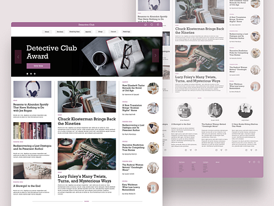 Detective Club main webpage design ui web