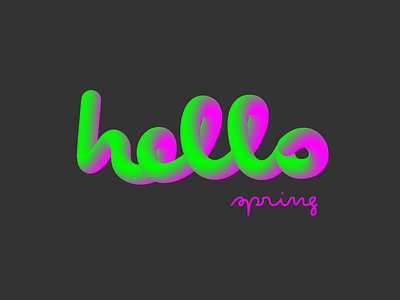 hello spring design graphic design hello spring lettering letters typography
