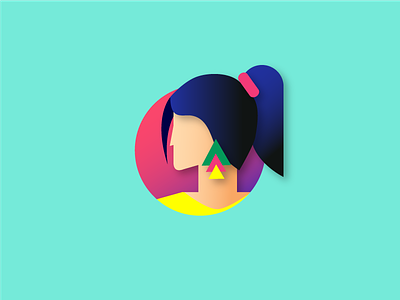 facestories_04 character colourful design faces flat graphic illustration vector woman