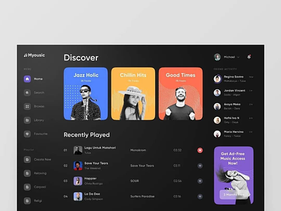 Music Web Design - User Interface (UI/UX) - Ui-Pixel