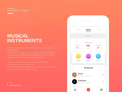 Musical Instruments APP app instruments interface mobile musical ui