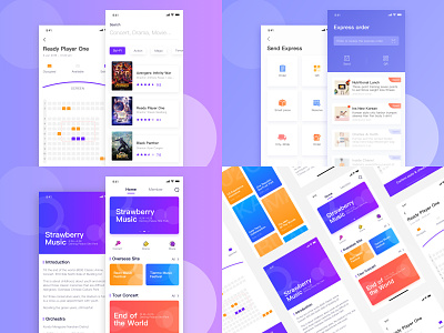 2018 Year in Review dribbbble ui uidesign 票 移动 蓝色