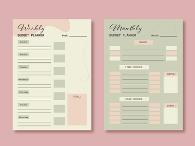 Budget planner budget calendar diary expenses financial incomes monthly notebook organiser planner vector weekly