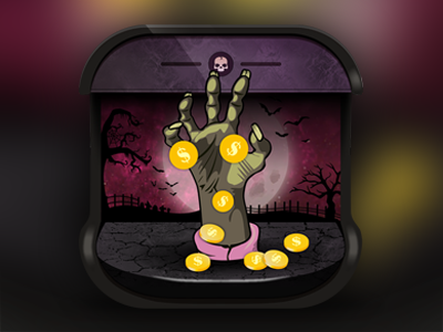 Grave Coin Icon 2x android app design game icon mobile ui ux