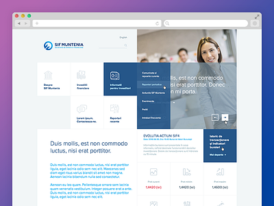 SIF Muntenia website economy financial investment money rainfall ui ux website