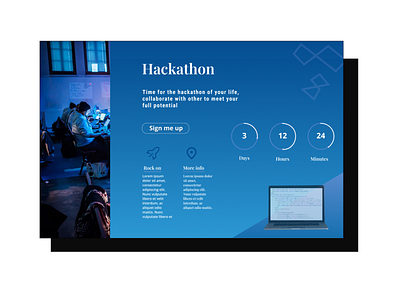 Hackathon Event Post - based on moodboard 1 countdown design event page graphic design ui