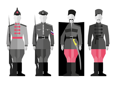 Icons. Civil war 1917—1922 in Russia. flat icon illustration soviet history vector