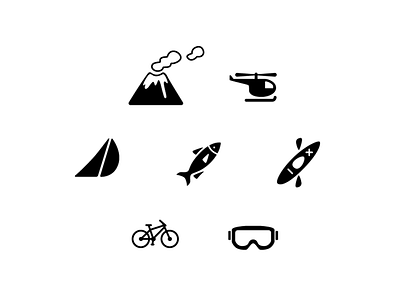 Icons fo Kamchatka Freeride Community freeride icon illustration vector