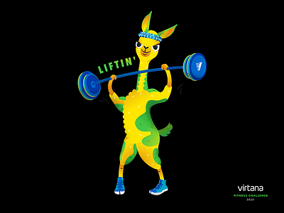 vicuna liftin advertising animal animals challenge character character design fitness funny illustration lifting sport vicuna