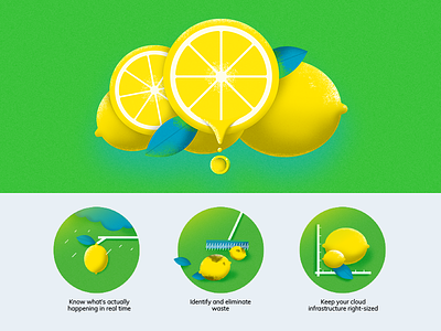 blog article illustrations blog branding cloud cloud cost illustration lemon squeeze value