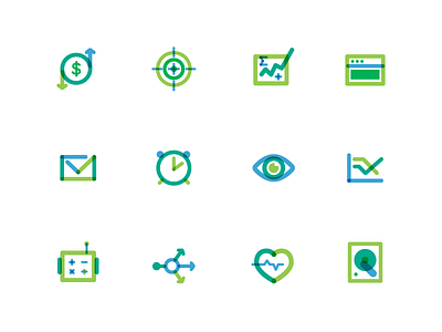 Icons set cloud devops machine learning