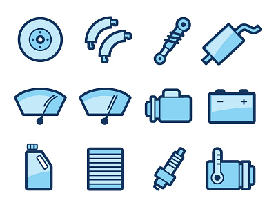 VW-Parts-Icon-Set icon set icons iconset outline thinkblue volkswagen