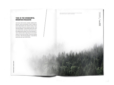 DTRL magazine/editorial design #1 editorial forest layout magazine mockup print