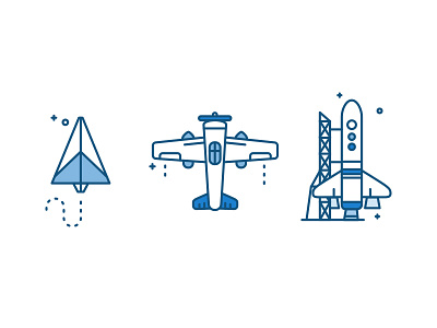 Pricing Plan Icons icon illustration line outline plan plane pricing rocket webdesign