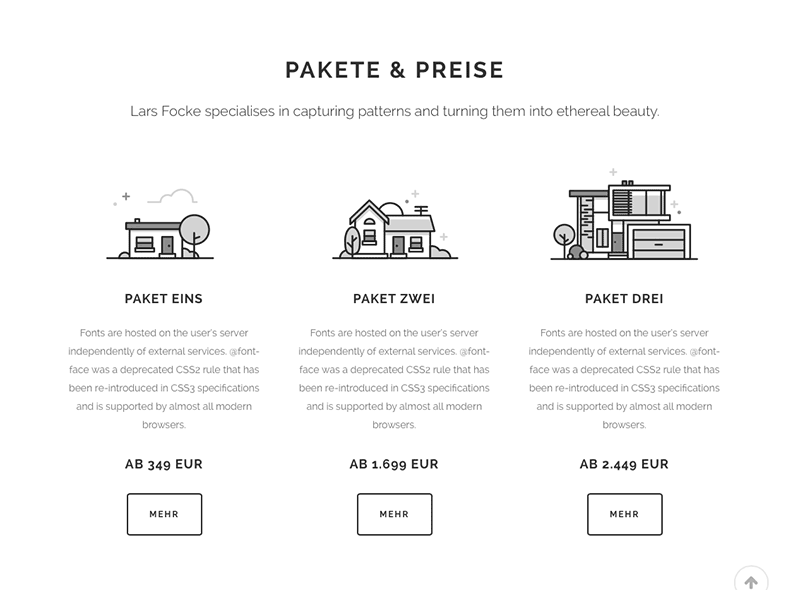 real estate pricing plans by Ole Klaenfoth on Dribbble
