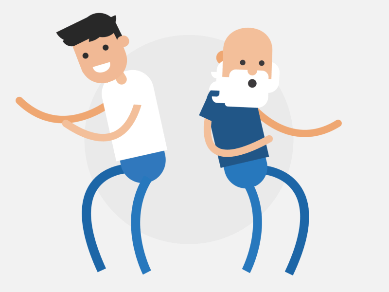they're just dancing after effects animation dance dancing flat loop men old young