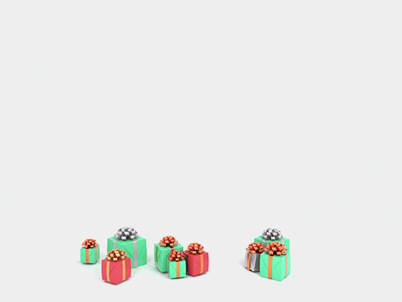 Merry Christmas 3d animation anrold balls c4d cinema4d clean color design render tree