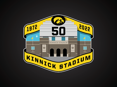 Kinnick 50th Anniversary Patch 50 branding college football iowa patch sports