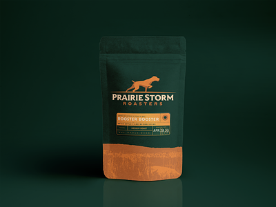Prairie Storm Roasters branding coffee coffee shop hunting mockup pointer prairie roaster