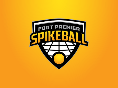 Fort Premier Spikeball ball black and yellow cincinnati crest fort premier spikeball sports